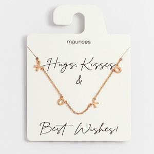 Goldtone XOXO Necklace